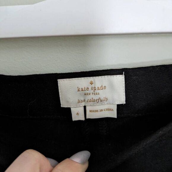 Kate Spade Bi Stretch Ankle Pants Black - Picture 4 of 4